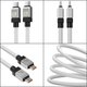USB кабель Baseus Coolplay Series, 2xUSB тип-C, 200 см, 100 Вт, белый, силиконовый, #CAKW000302 Превью 1