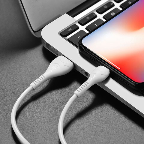 USB дата-кабель Hoco X37, USB тип-A, Lightning, 100 см, 2,4 А, білий Прев'ю 2