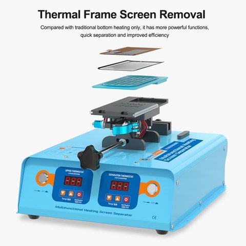 Dispositivo para despegar el módulo de pantalla Sunshine S-918M, sirve para las pantallas de hasta 7", con bomba de vacío Vista previa  5