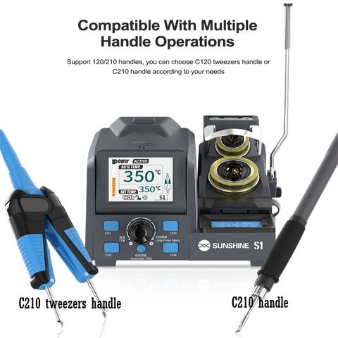 Estación de soldadura Sunshine S1, digital, 80 W, con asa en forma de pinza Vista previa  1