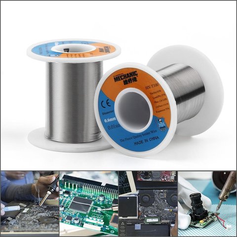 Estaño Mechanic HX-T100, Sn 63% , Pb 37%, flux 1-3%, 1,2 mm, 200 g Vista previa  3