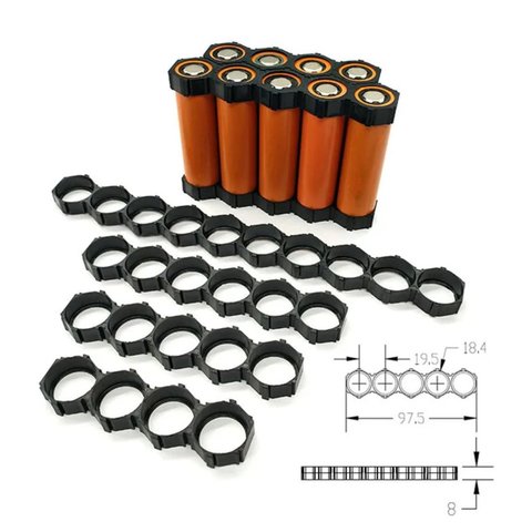 Крепление для аккумуляторов 18650, сота, 1x4 Превью 2