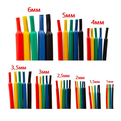 Термозбіжна трубка, 1 м, 1,5 мм, зелена Прев'ю 1