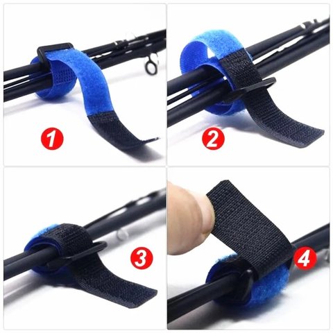 Органайзер для кабеля, жовтий, 20 мм, 30 см, багаторазова стрічка-липучка Прев'ю 2