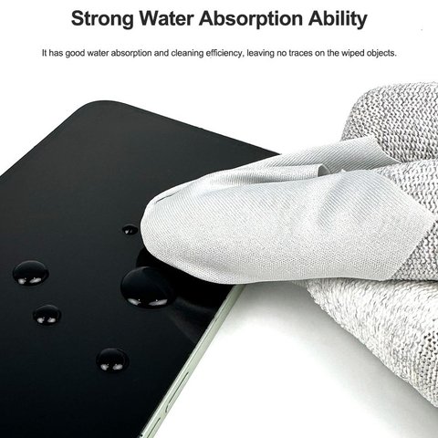 Салфетка из микрофибры RELIFE RL-045A, для устранения пыли и отпечатков, 100 шт., 100*100 мм Превью 4