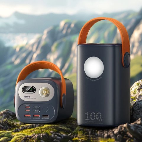 Power bank Remax RPP-100, 60000 мАч, 100 Вт, синий, Quick Charge, Power Delivery (PD), #6954851208211 Превью 1