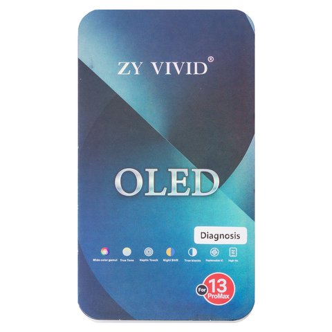 Дисплей для iPhone 13 Pro Max, чорний, з рамкою, High Copy, без помилки, (OLED), ZY-OLED OEM soft, 120Hz, diagnosable Прев'ю 1