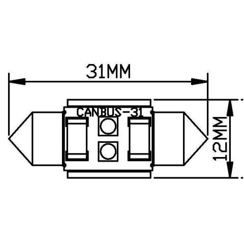 LED-лампа для салону автомобіля UP-SJ-N2-3030-31MM (білий, 12-14 В) Прев'ю 1