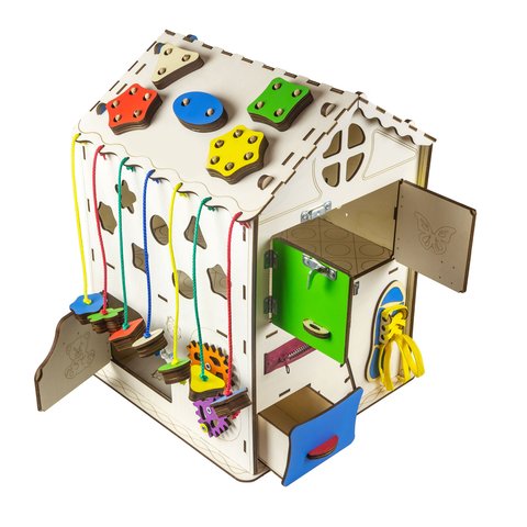 Бізіборд GoodPlay Великий будиночок для розвитку з підсвіткою (35×35×50) Прев'ю 5
